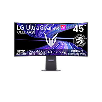 45-inch UltraGear evo GX9, World’s First AI Upscaling 45" 5K2K OLED Gaming Monitor